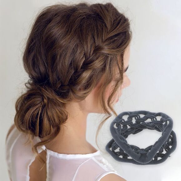 Durable Hair Rope Hair Ties Brown Beige Blue 6pcs - Picture 2 of 3